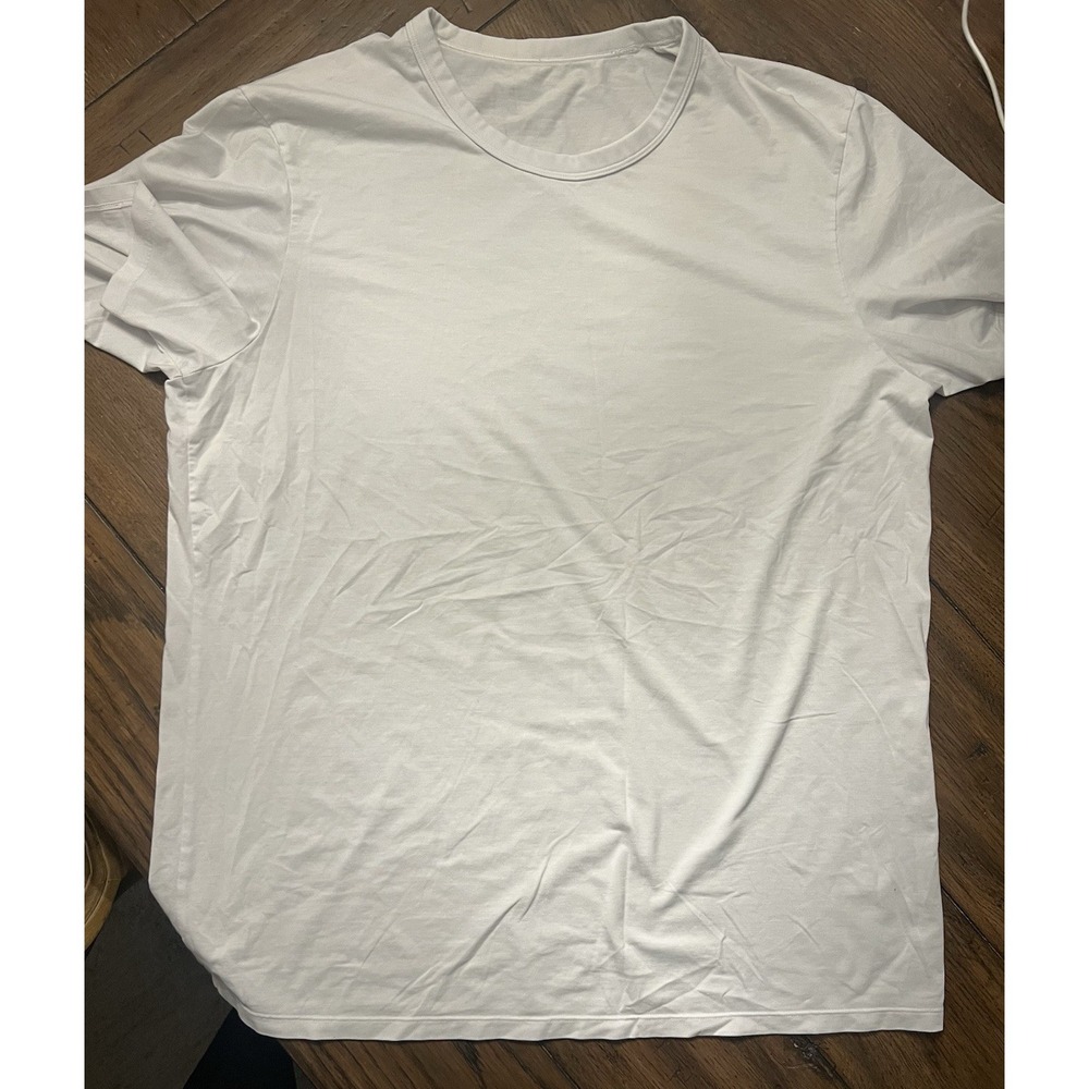 Lululemon Everyday White Cotton-Blend Classic T-Shirt Medium ?? No tag See Pics